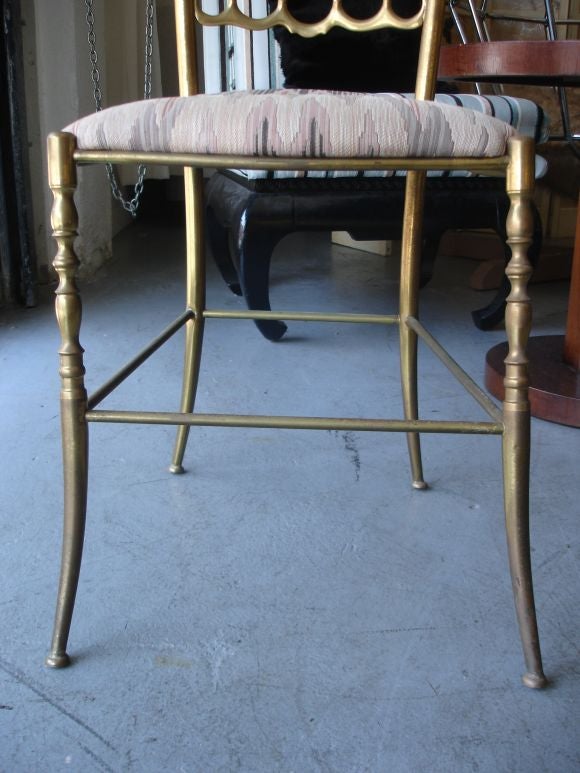 Pair Of Chiavari Brass Chairs 2