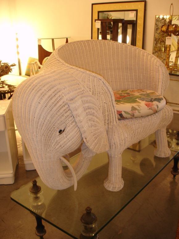 American Wicker Elephant Chair