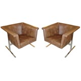 Pair of Cube Chairs attributed to Geoffrey Harcourt
