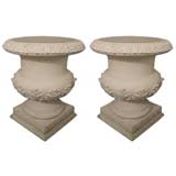 Pair of Plaster Urn Tables