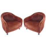 Pair of Club/Arm Chairs by Selig Monroe