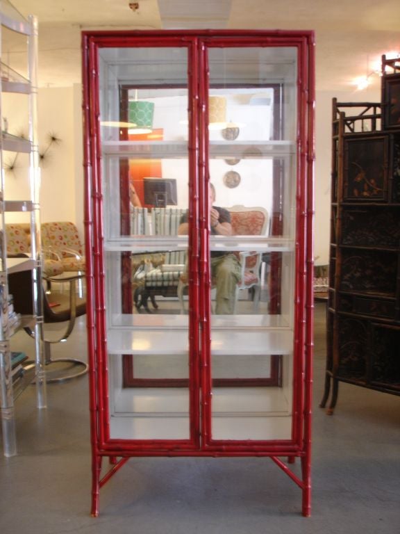 Coral Red Display Cabinet