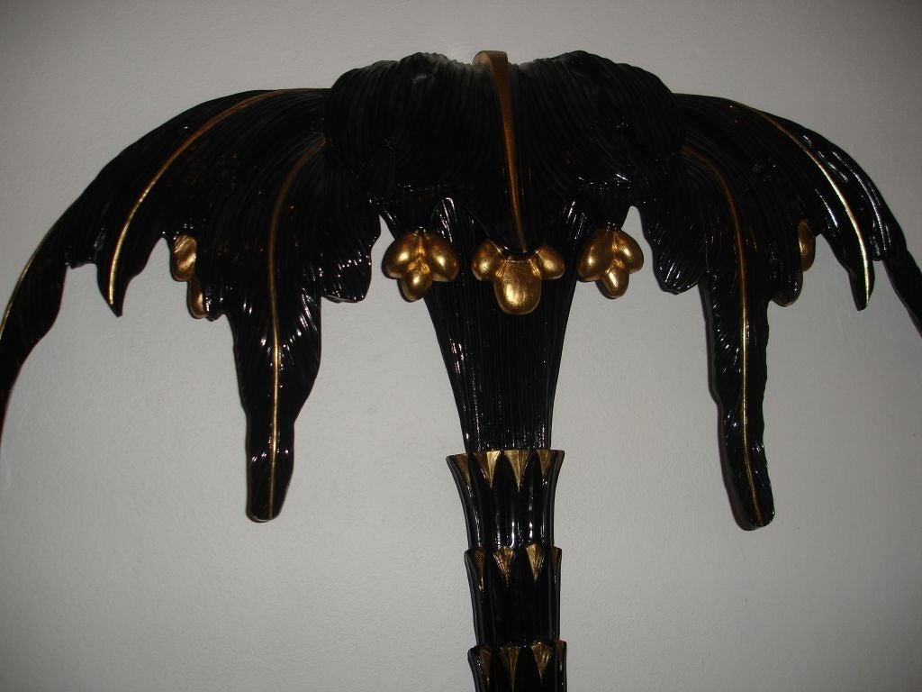 Italian Carved Palm Tree Torchere