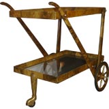 Aldo Tura Laquered Parchment Tea Cart