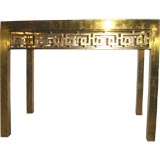 Brass Console with Greek Key Motif