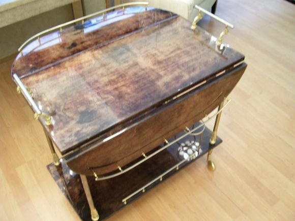 Aldo Tura Cocktail Bar Cart