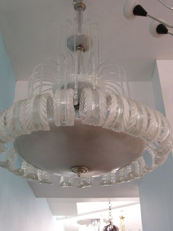 Large 3 Tier Venetian Glass Chandelier