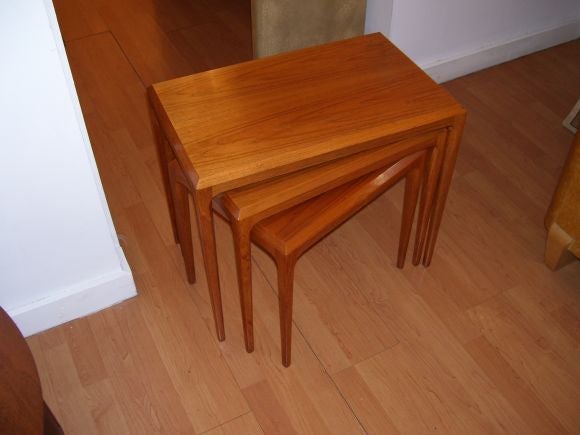 Set of Three Johannes Andersen Teak Nesting Tables