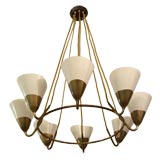 1950's Stilnovo Eight Light Chandelier