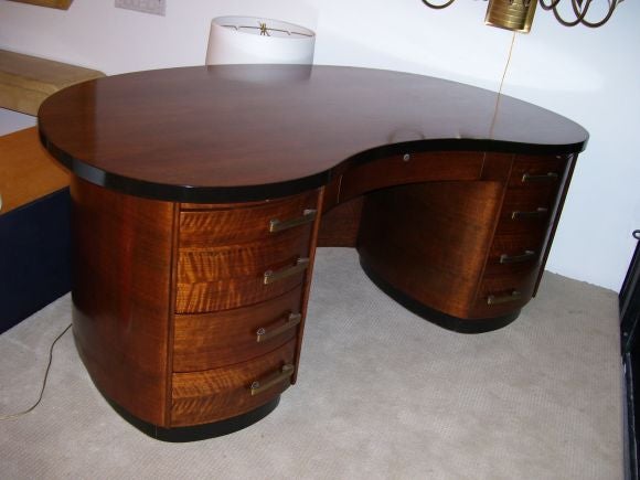 Mid-20th Century A Stately American Art Deco Executive Desk