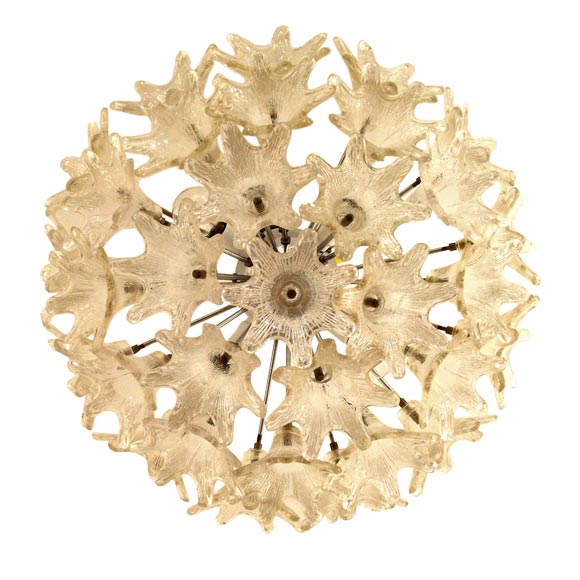 Pair og Venetian Floral Flush Mount Light