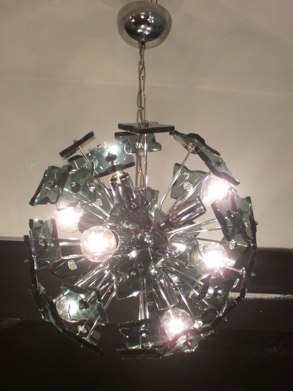 Small Dark Green Fontana Arte Pendant