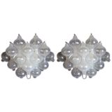 Vintage A Pair of Austrian Kalmar Blown Glass Sconces