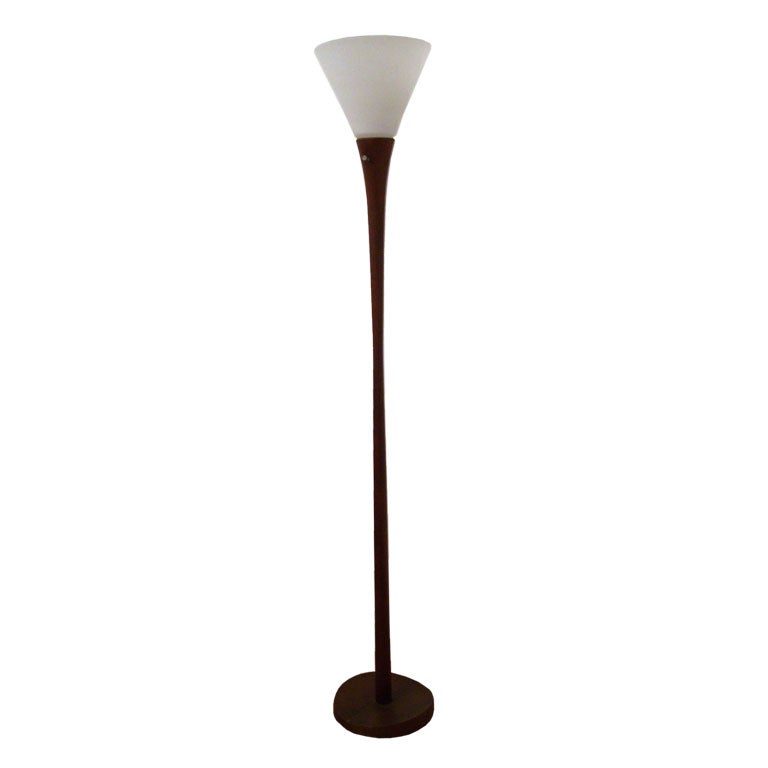 Pair of Danish Modern Teak Floor Lamps For Sale