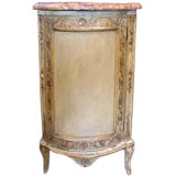 18th c. Painted and Gilded Corner Cabinet