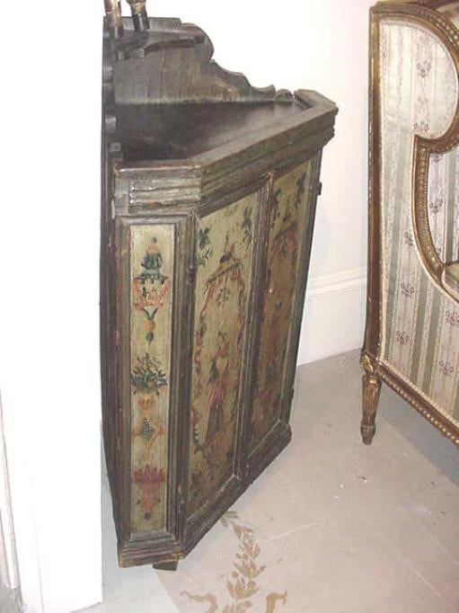 18th Century and Earlier 18th Century Venetian Corner Cabinet For Sale