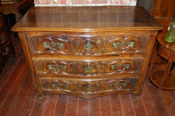 Beautifully carved walnut commode