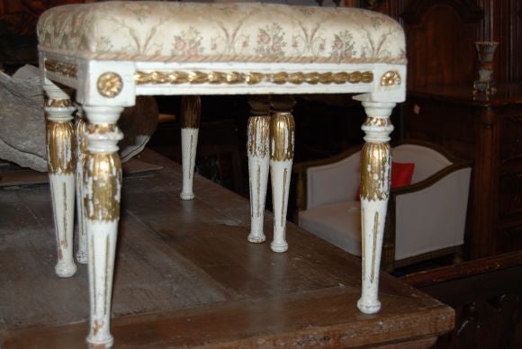 Swedish Pair 18th c.  Taborets For Sale