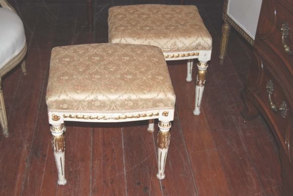 Wood Pair 18th c.  Taborets For Sale