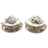 Antique Pair of Jacob Petit Bowls