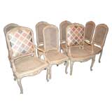 Antique Set Of  8 Belle Epoch Dining Chairs