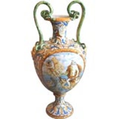 19th c. Italian Majolica Urn 11