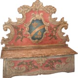 18th c. Painted Venetian Bench