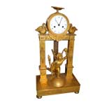19th c. Empire Bronze Dore' Clock