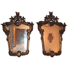 Pair 19th c. Giltwood Mirrors