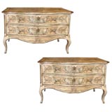 Pair 19th C. Painted Commodes