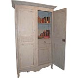 18th c Painted Armoire with Buffet