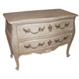 19th C. 2 drawer Louis XV Commode