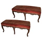 18th C Pair of Louis XV Benches