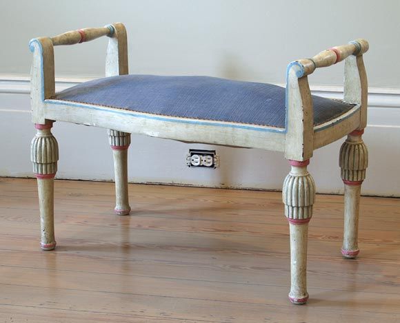 19th  Tuscan painted bench