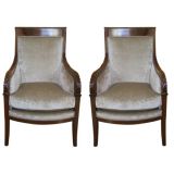 Pair of Italian Directoire Bergeres