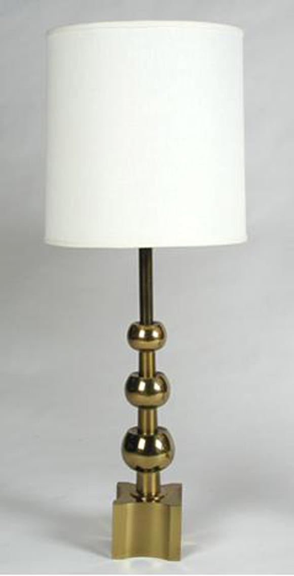 Pair of Tommi Parzinger Brass Table Lamps by Stiffel