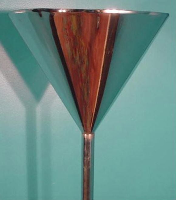 Mid-Century Chrome Torchiere Floor Lamp