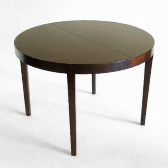 Round Dining Table by Edward Wormley for Dunbar (with leaves)