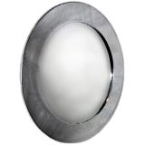 1970s Round Chrome Mirror designed by Curtis Jere