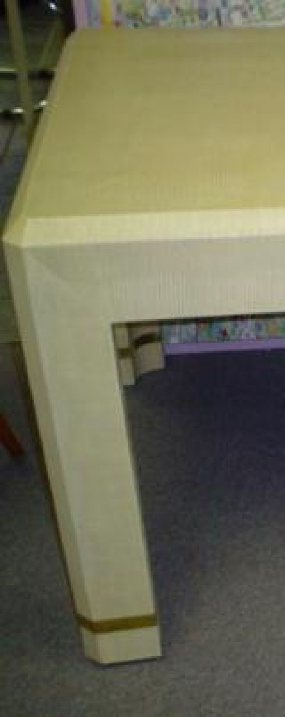 Ivory Lizard Skin Leather Dining Table by Karl Springer