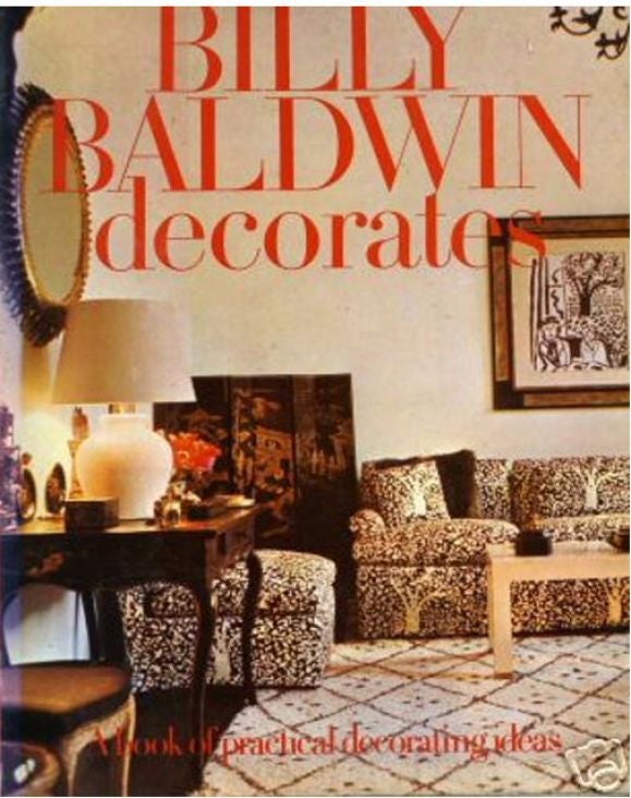 A set of two books by the legendary decorator Billy Baldwin: BILLY BALDWIN DECORATES and BILLY BALDWIN REMEMBERS. Each book is a First Edition hardcover with dust jacket. In excellent condition. <br />
<br />
Full color and black & white