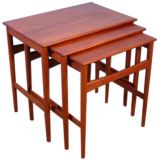 Hans Wegner Set of Three Nesting Side Tables for Andreas Tuck
