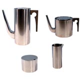 Café en acier inoxydable & Service à thé par Arne Jacobsen pour Stelton