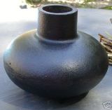 Vintage Rare Modernist Black Cast Iron Vase by Herman Miller