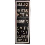 Vintage New York Subway Sign in Custom Frame