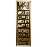 Vintage New York Subway Sign in Custom Frame--Broad Channel