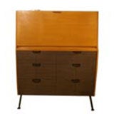 Vintage Drop Front Desk / Dresser by Raymond Loewy for Mengel