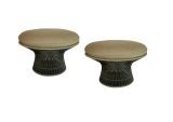 Pair of Rare Bronze Ottomans by Warren Platner for Knoll in COM