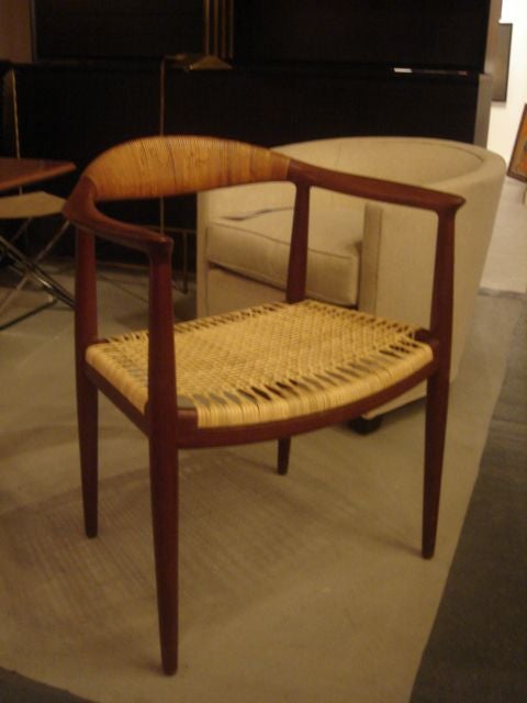 Rare Pair of Oak THE Chairs by Hans Wegner for Johannes Hansen