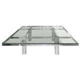 Vintage Tobia Scarpa for Knoll Chrome & Glass Coffee Table